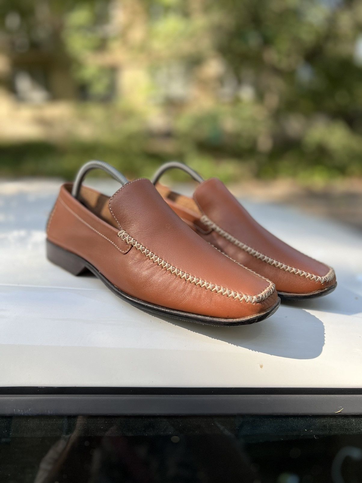 Testoni A. Testoni leather loafers shoes luxury classic Size US 8 / EU 41 - 1 Thumbnail