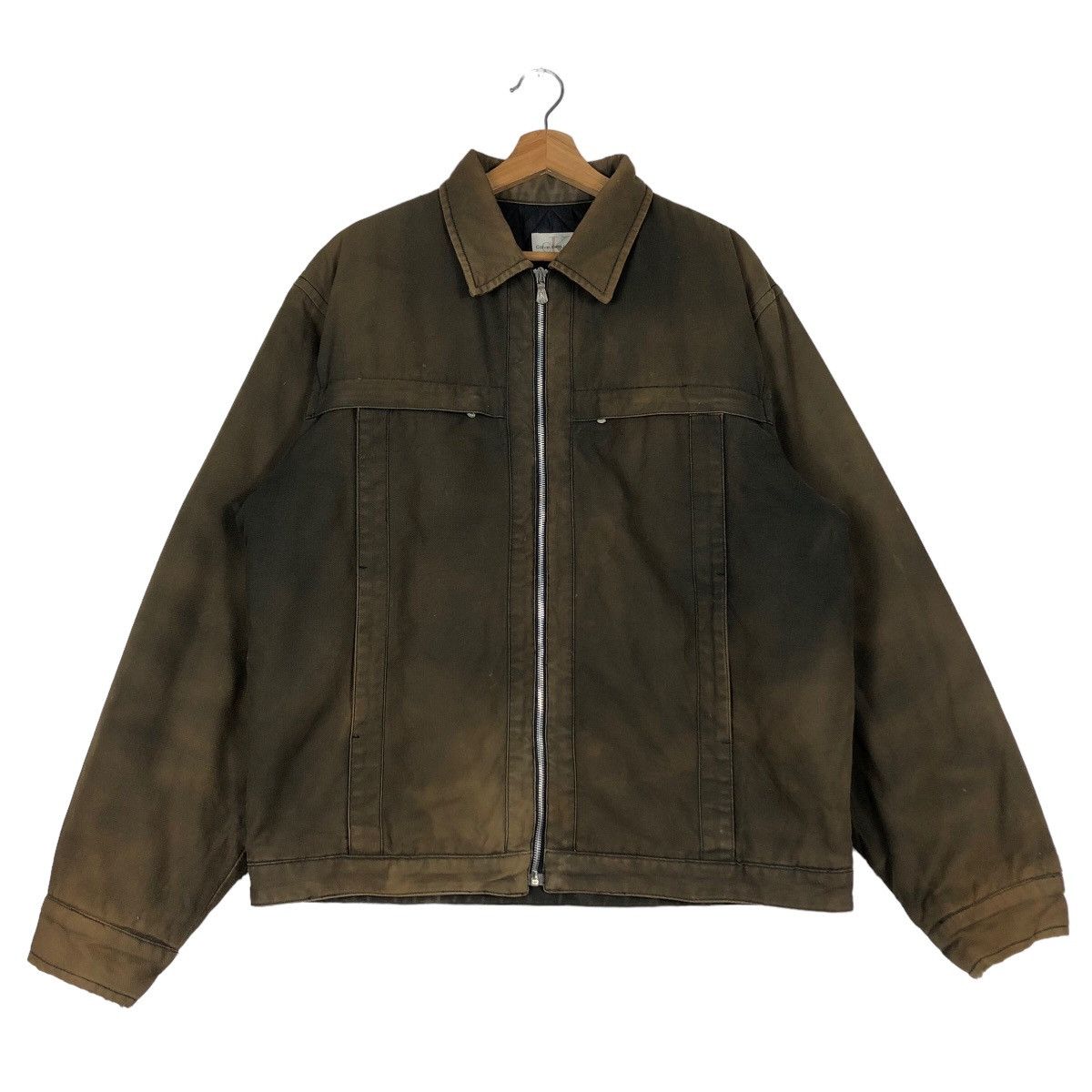 Japanese Brand 🔥90’s Vintage Bomber Jacket Duck Canvas Chore Calvin Klein Size US L / EU 52-54 / 3 - 1 Thumbnail