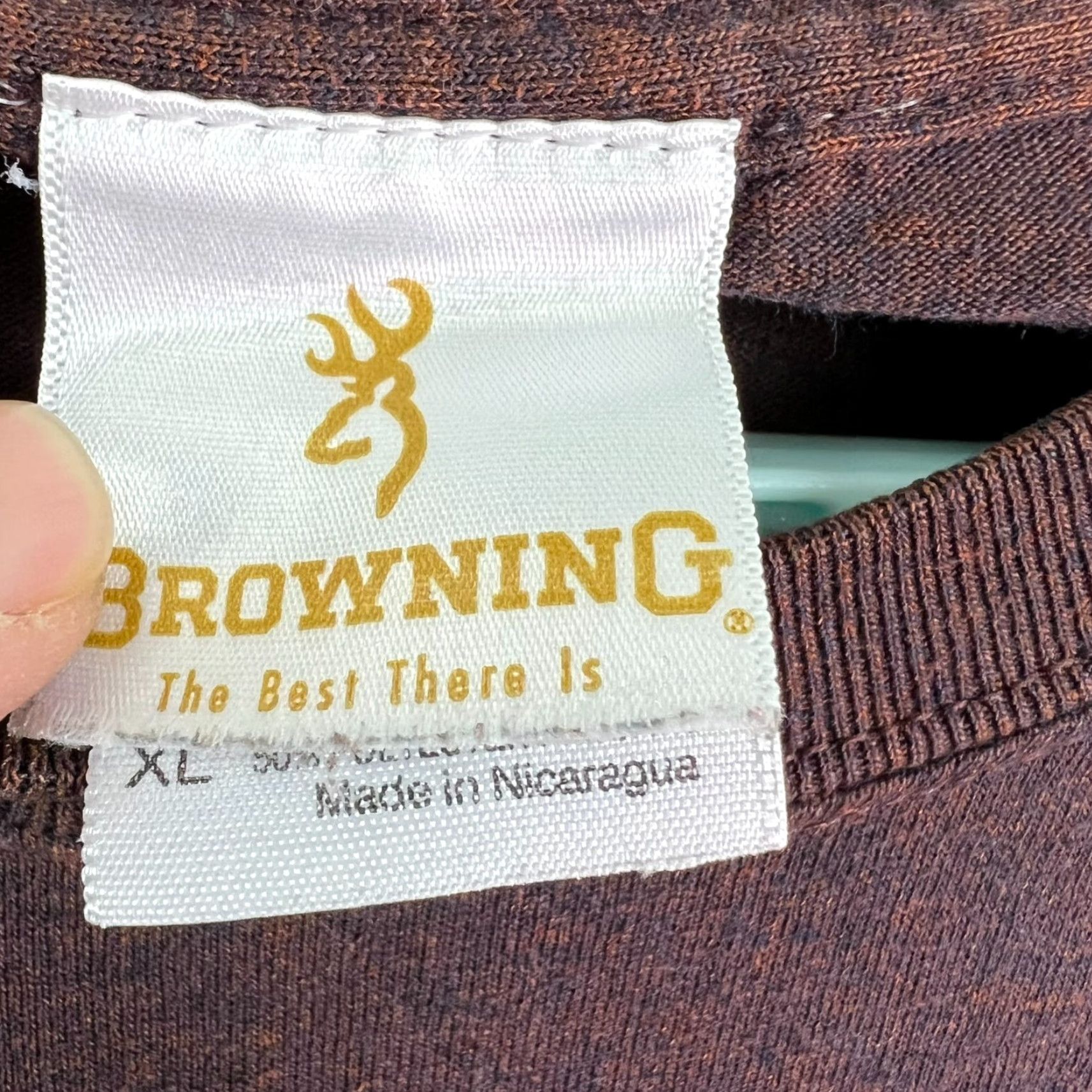 Vintage VINTAGE Browning T Shirt Mens XL Brown Short Sleeve Size US XL / EU 56 / 4 - 4 Thumbnail