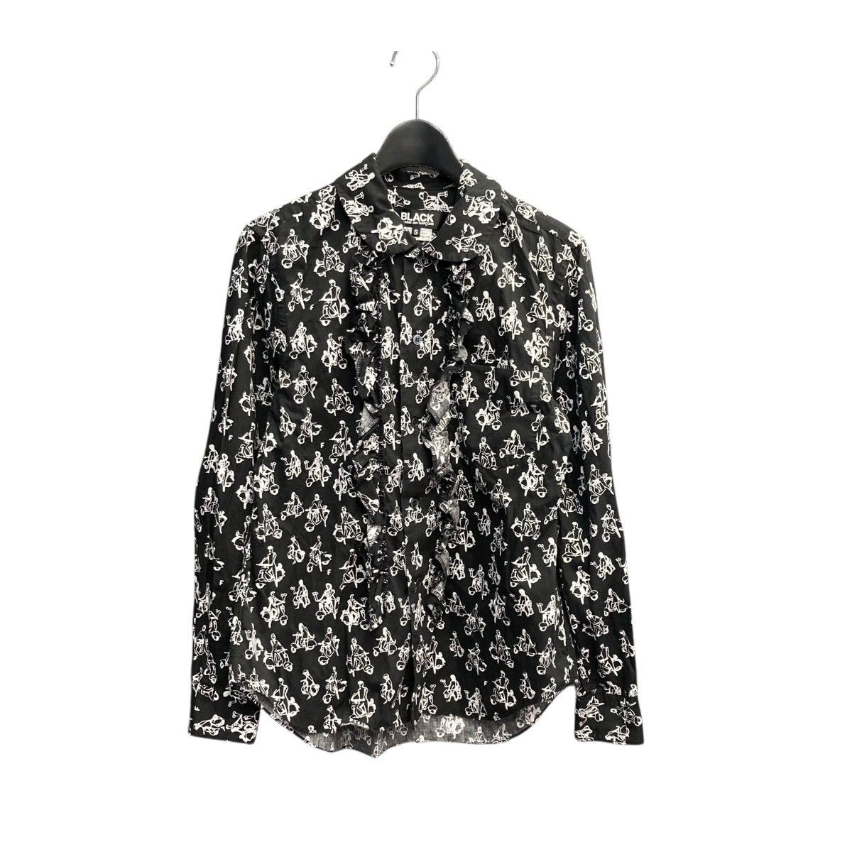 Comme des Garcons Black AD2011 Allover Moped Long Sleeve Shirt Size S / US 4 / IT 40 - 2 Thumbnail