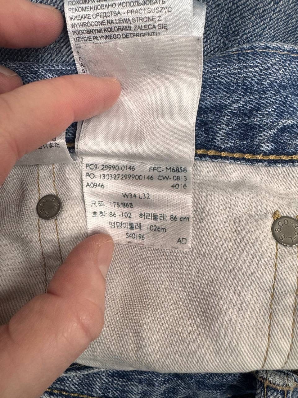 Levi's Levi's 504 Men's Blue Jeans Straight Fit Size 34 Size US 34 / EU 50 - 7 Thumbnail