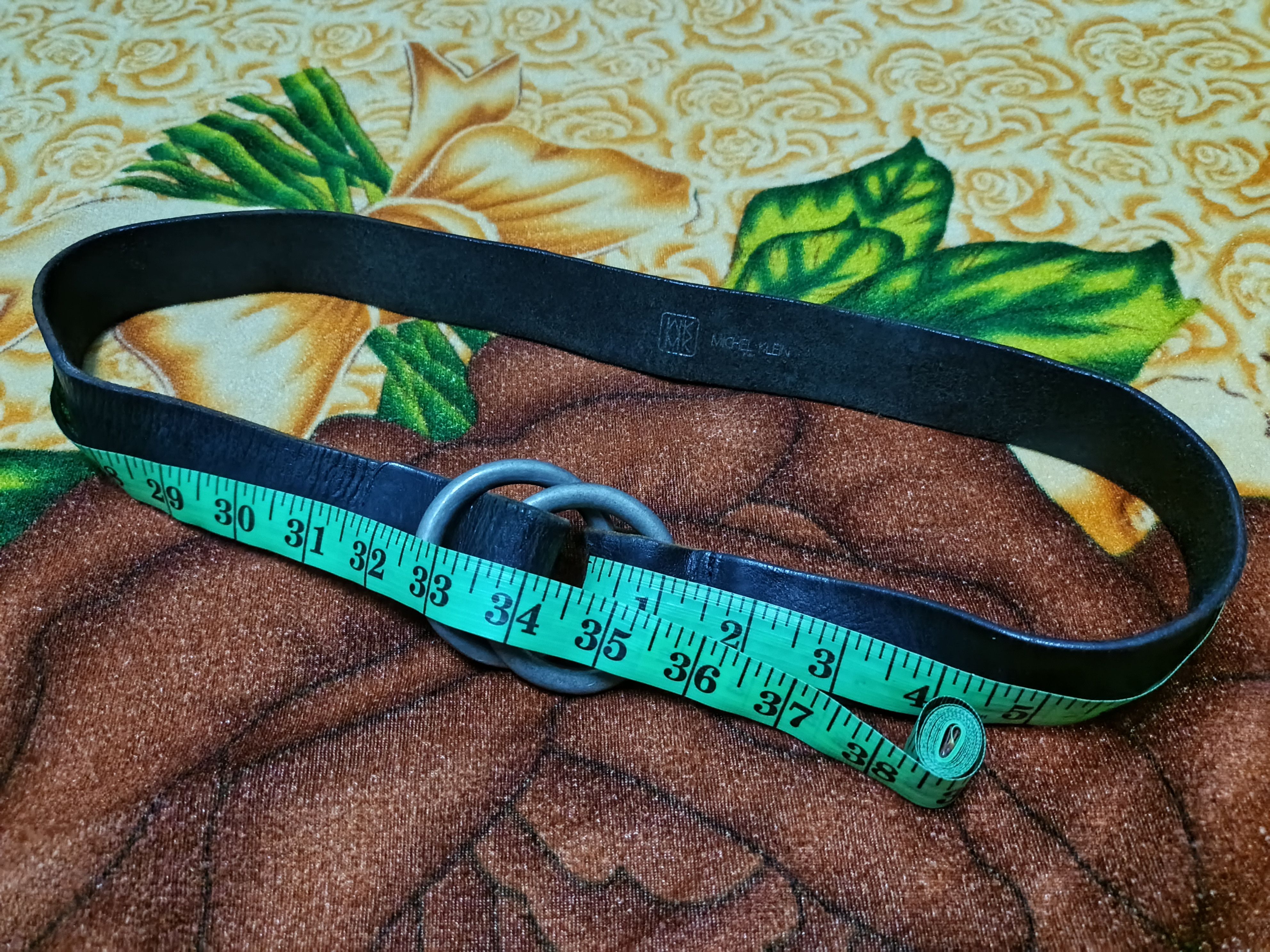Michel Klein MICHEL KLEIN Paris Leather Black Belt Size ONE SIZE - 7 Thumbnail