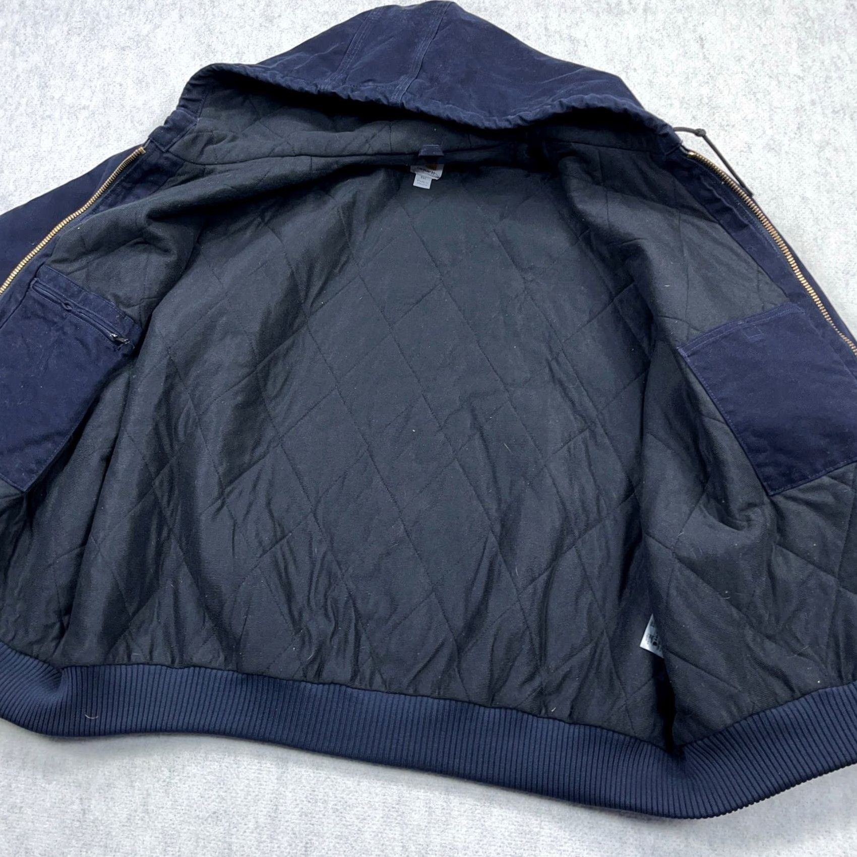Carhartt VINTAGE Carhartt Jacket Mens 4XL Navy Blue J130 MDT Quilted Lined Hooded Canvas VTG Size US XXL / EU 58 / 5 - 2 Thumbnail
