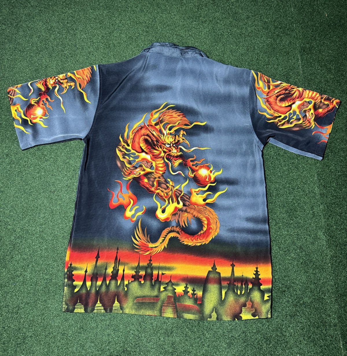 JNCO × Vintage Y2K Jnco Style INSANE Dragon Graphic Button Up Shirt Size US M / EU 48-50 / 2 - 5 Thumbnail