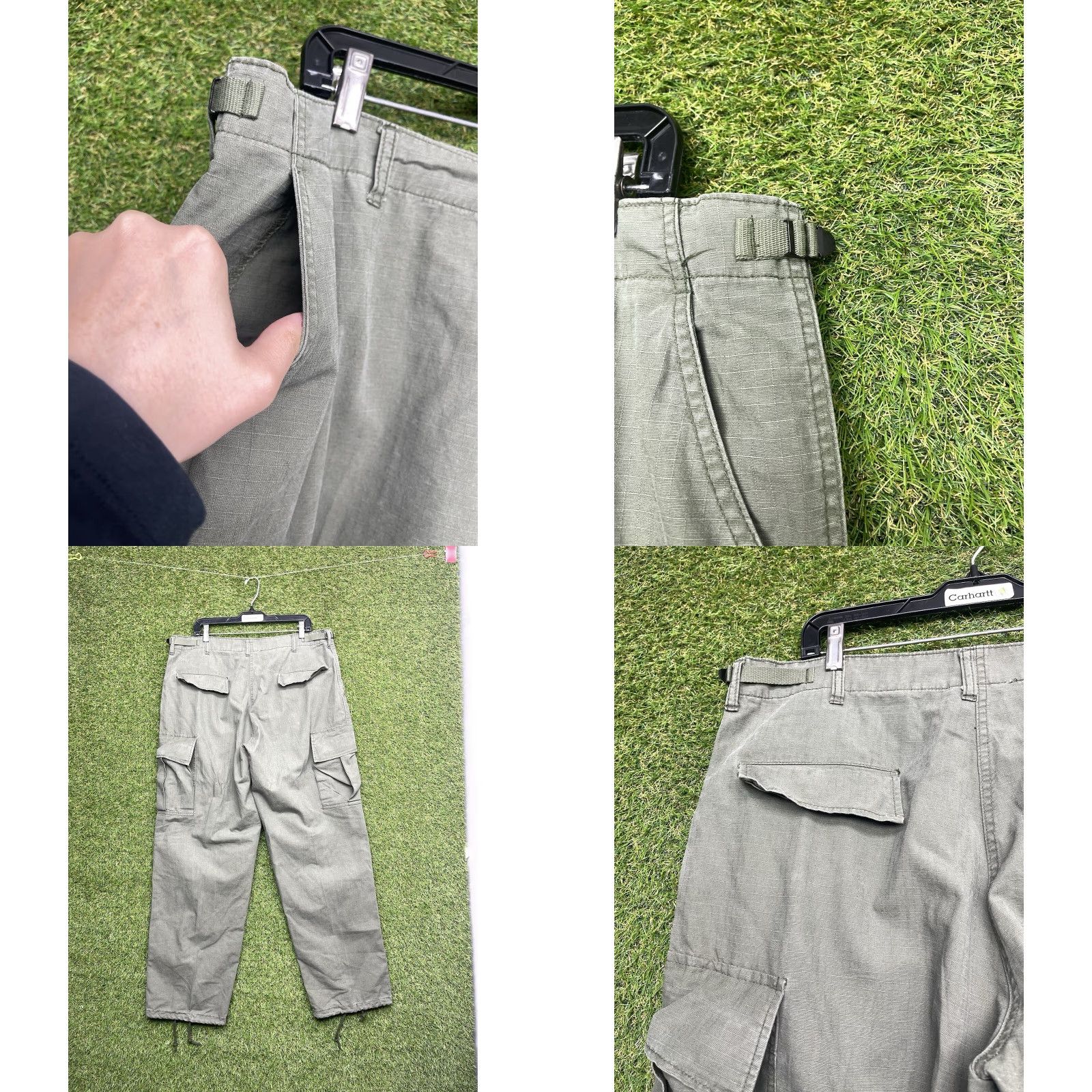 Vintage 5.11 Tactical Pants Mens Large Regular Taclite Green Cargo Work Ripstop 90s 511 Size US 33 - 8 Thumbnail