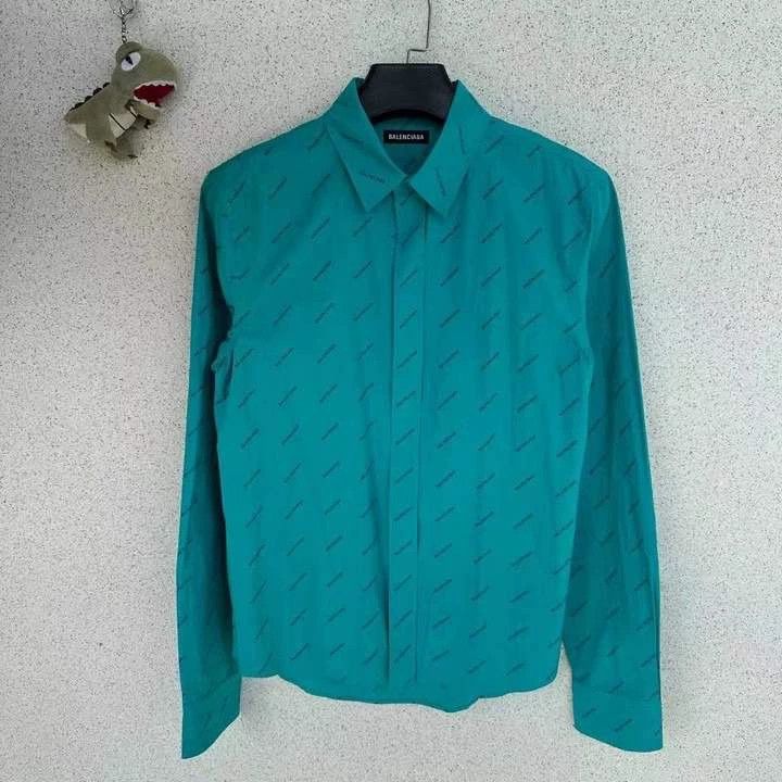 Balenciaga Balenciaga size 39 Lake green shirt with logo Size US XS / EU 42 / 0 - 1 Thumbnail