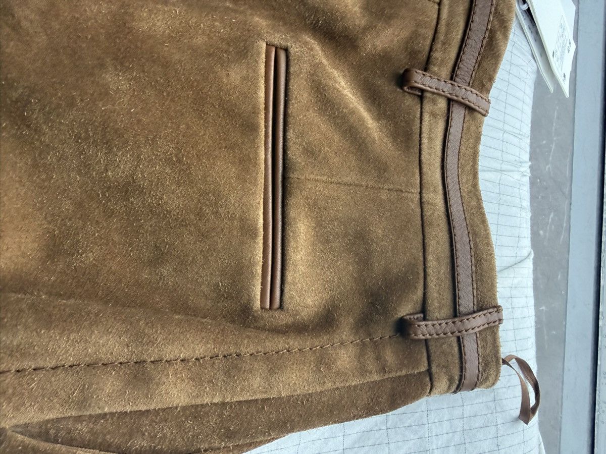 Gucci BNWT Gucci Horsebit-Detail Cropped Suede Trousers Size 27" / US 4 / IT 40 - 9 Thumbnail