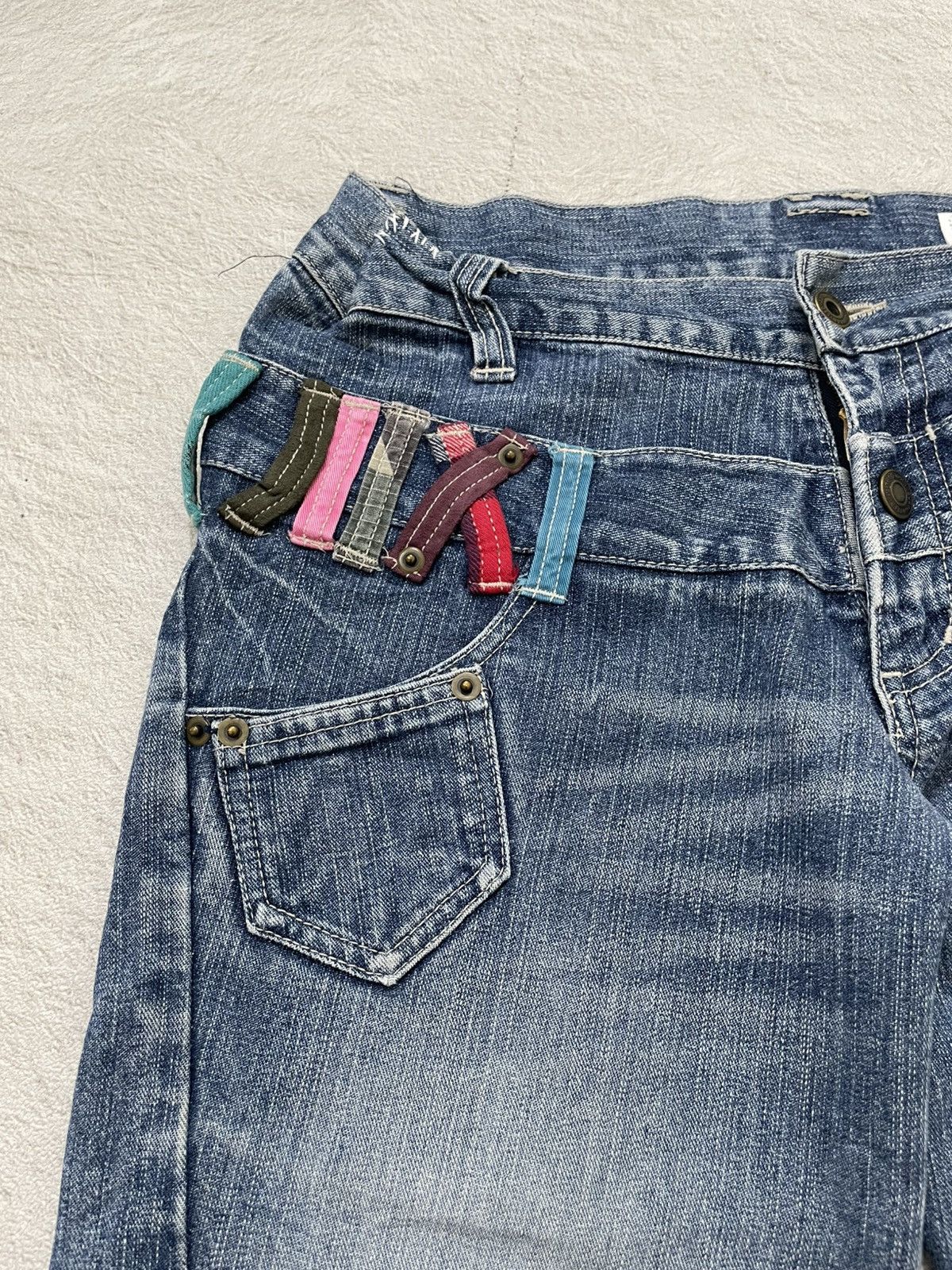 Other 2000s Double Waist Denim Natural Fading Straight leg fit Size US 30 / EU 46 - 4 Thumbnail