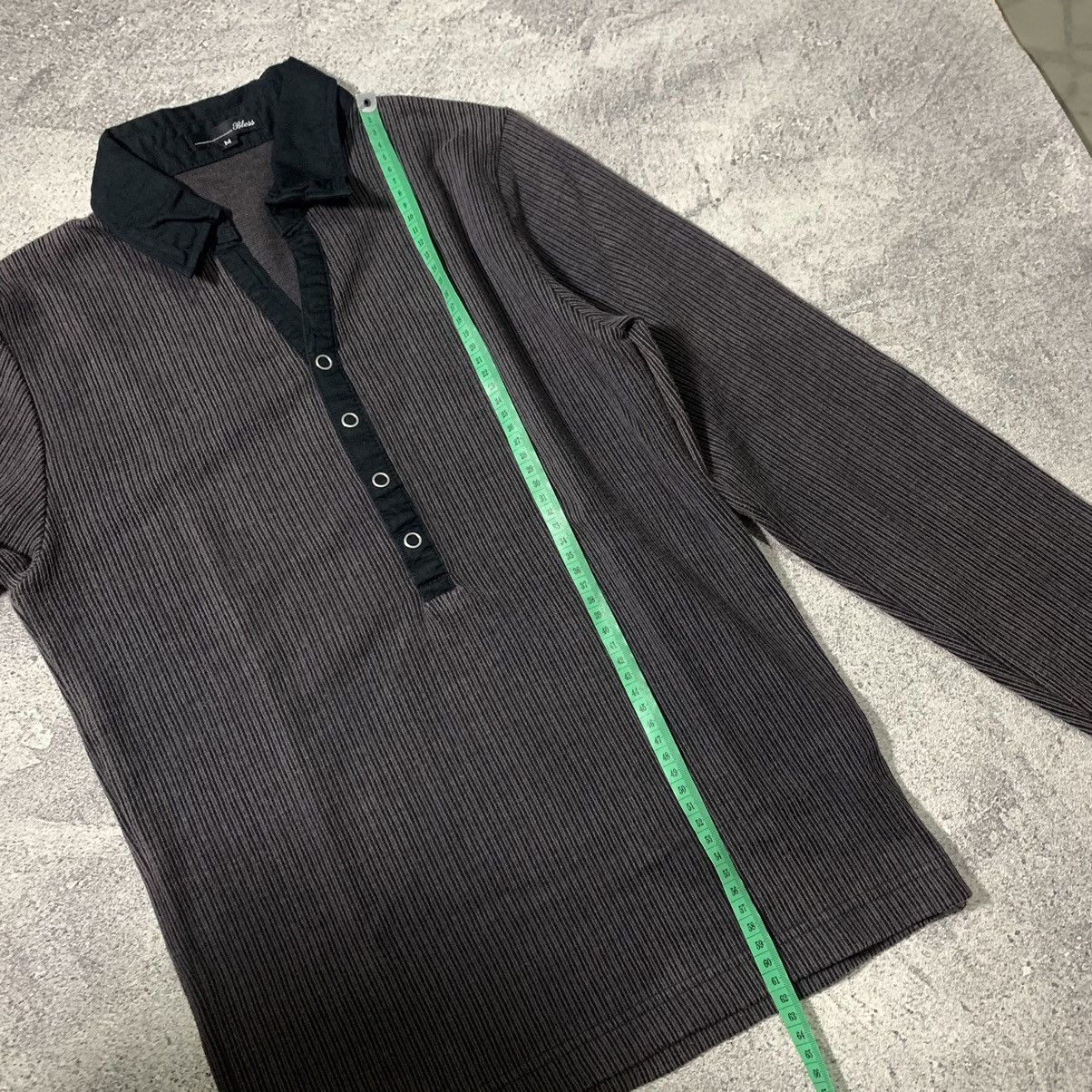 Japanese Brand JAPANESE CRAZY GOTHIC RIBBED COLLARED HENLEY BLESS SHIRT Size US M / EU 48-50 / 2 - 5 Thumbnail
