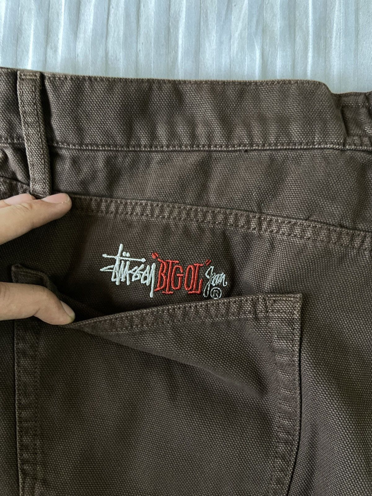 Stussy × Vintage Stussy Washed Brown Denim BigOl Short 28 SIZE Size US 28 / EU 44 - 3 Thumbnail