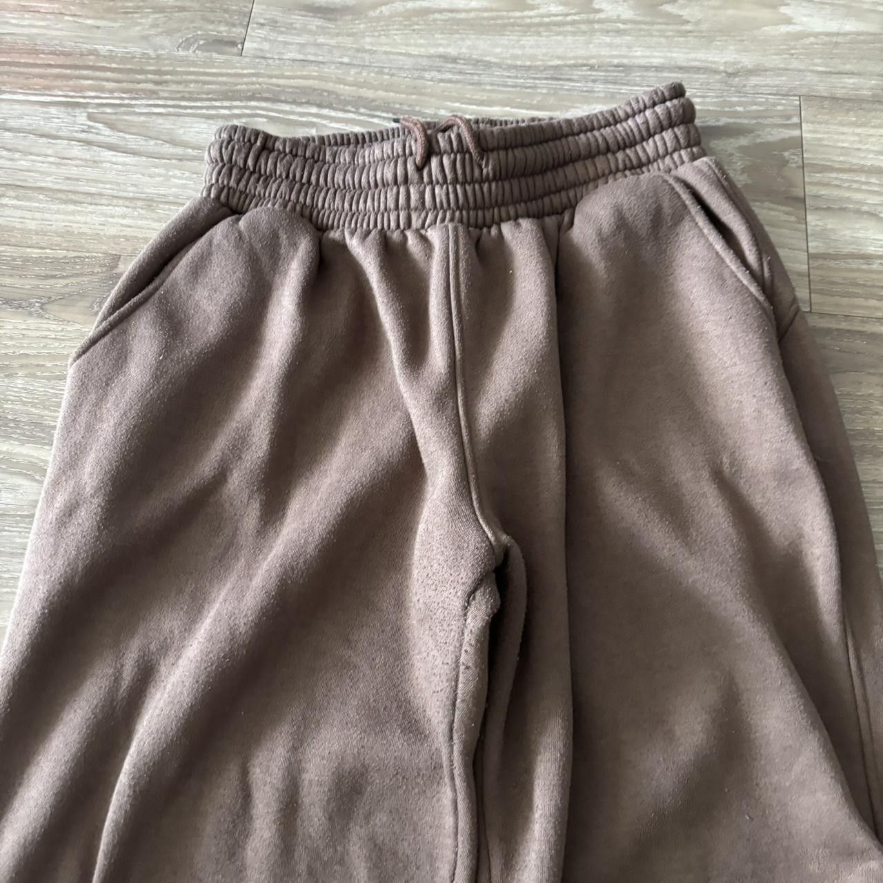 Japanese Brand Crazy Vintage Y2K/2000s Brown Essential Sweatpants! Fits S Size US 28 / EU 44 - 4 Thumbnail