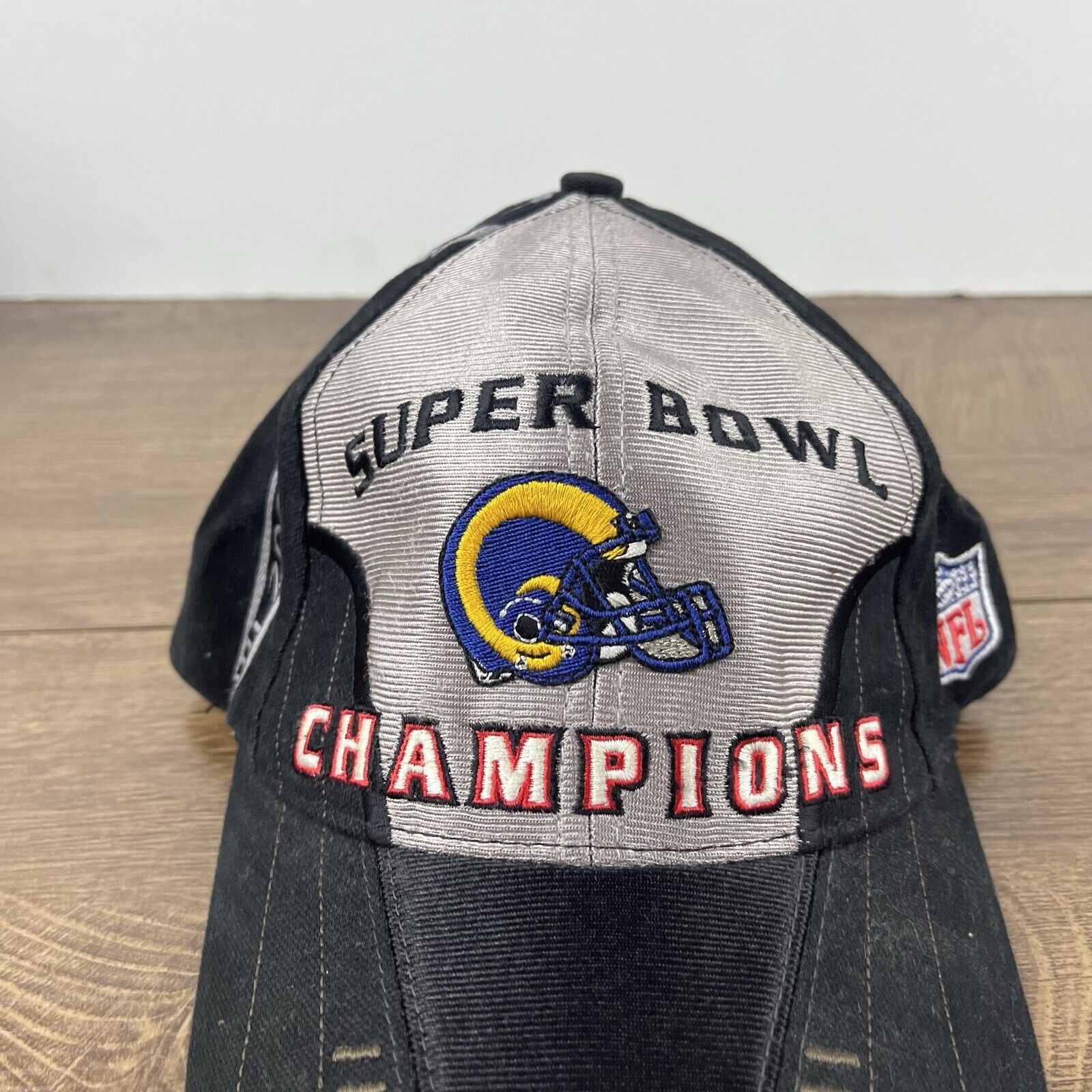 Other Vintage St. Louis Rams Hat Black Super Bowl Hat Adjustable H Size ONE SIZE - 8 Thumbnail