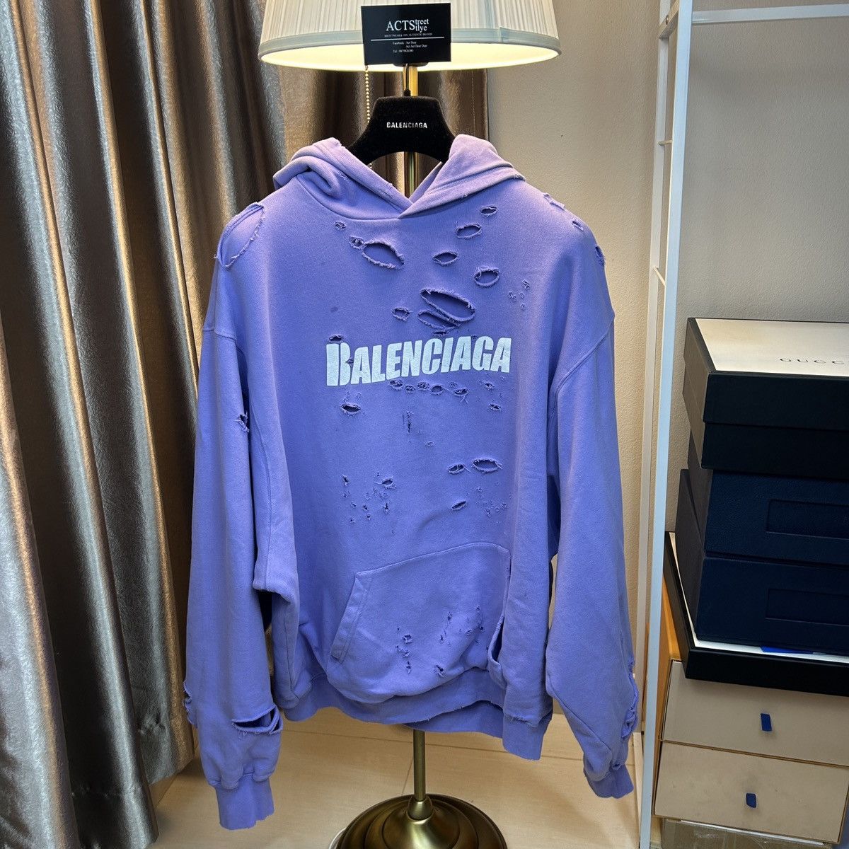 ◆SALE◆直営店◆【BALENCIAGA】Destroyed フーディー Balenciaga-Caps-Destroyed-