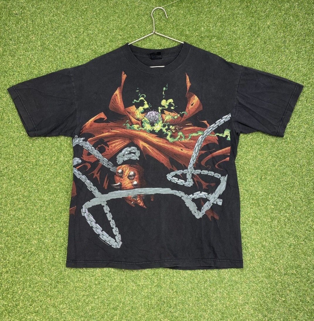 Nineteenth Letter SPAWN good AOP All Over Print Bootleg Tee Shirt Size XL Streetwear