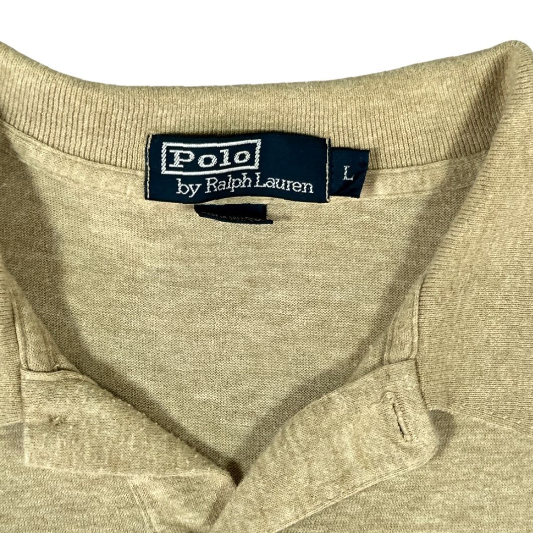 Polo Ralph Lauren VINTAGE Polo Ralph Lauren Shirt Adult LARGE Brown Long Sleeve 90s Polo by Ralph Lauren tag Full / Small Pony / 25 Chest Size US L / EU 52-54 / 3 - 5 Thumbnail