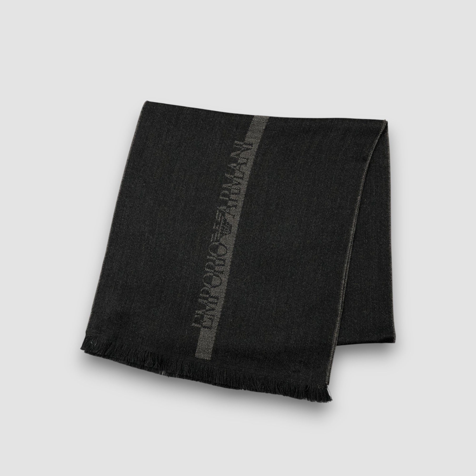 Emporio Armani Vintage Emporio Armani Scarf Muffler Wool Cashmere Scarves Size ONE SIZE - 4 Thumbnail