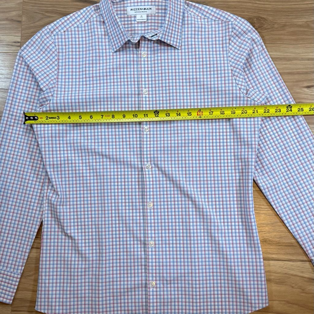 No Fear Mizzen+Main Men’s M Trim Plaid Performance Shirt Size US M / EU 48-50 / 2 - 5 Thumbnail