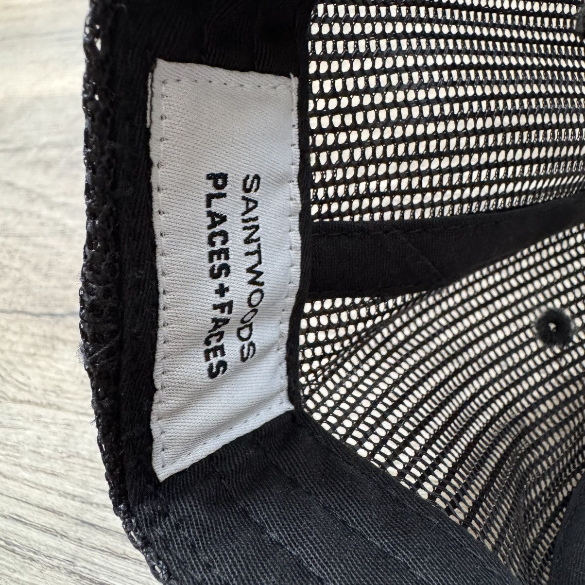 Places + Faces × Saintwoods Saintwoods Places + Faces Black Trucker Hat Size ONE SIZE - 3 Thumbnail
