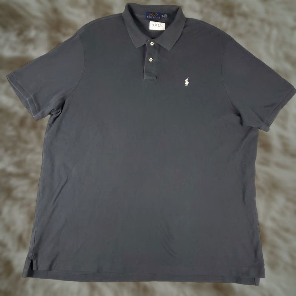 Ralph Lauren Ralph Lauren Polo Shirt Men 2XL Gray Solid Classic Fit Pony Short Sleeve Shirt Adult 2XL Mens Polo Size US XXL / EU 58 / 5 - 1 Thumbnail