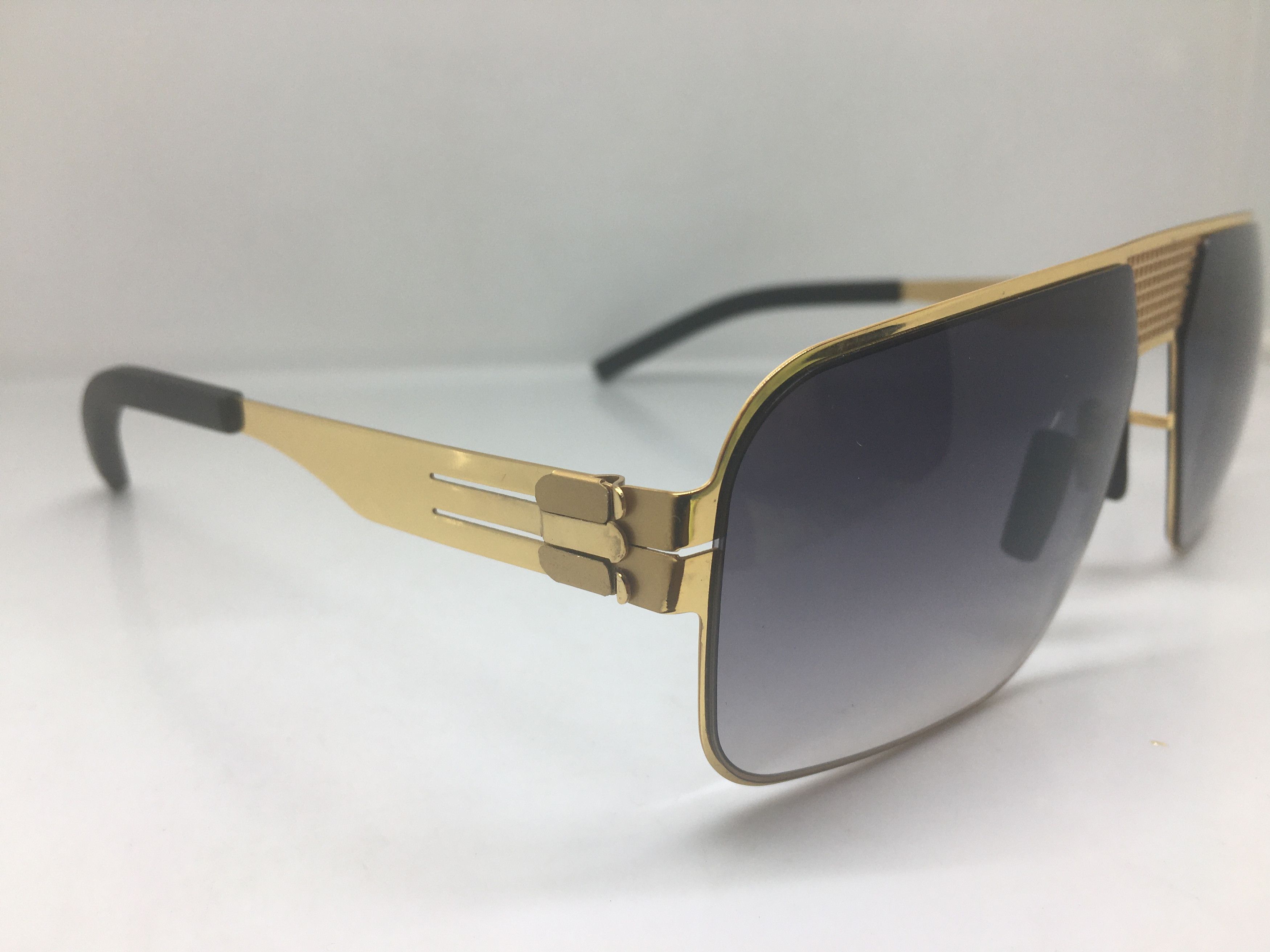 Other Gold Alloy Aviator Sunglasses Frame Pilot Size ONE SIZE - 2 Thumbnail