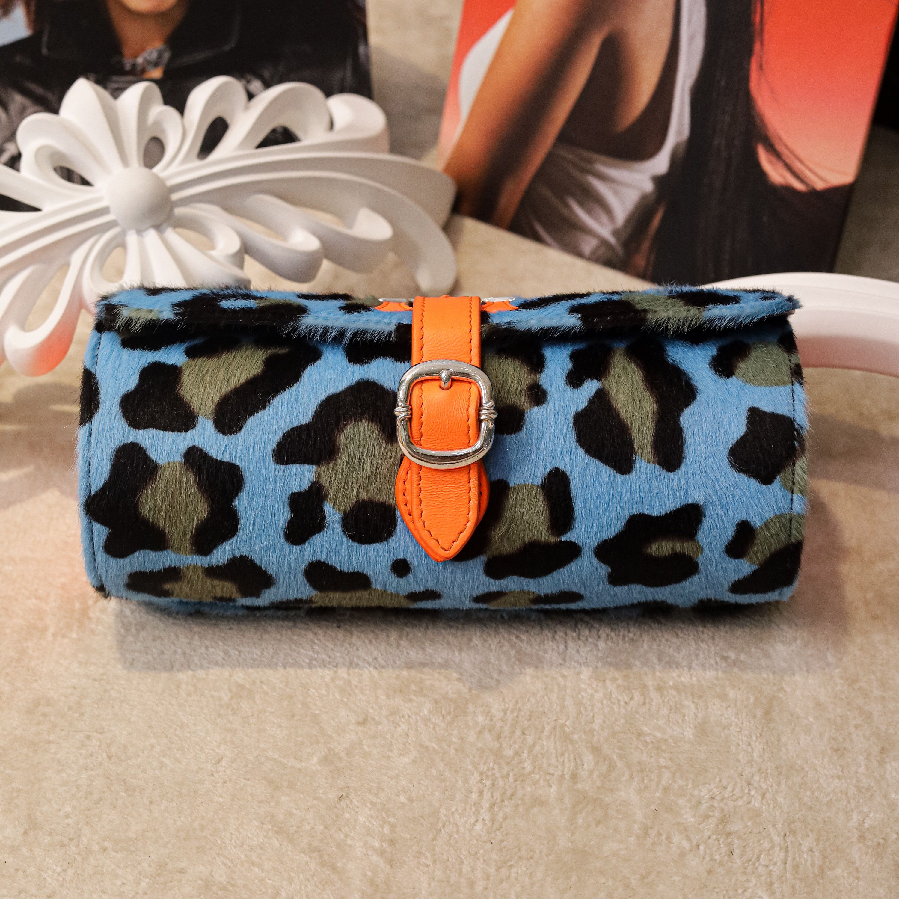 Chrome Hearts CHROME HEARTS Bag Jewelry Roll Lihr Blue Cheetah Size ONE SIZE - 3 Thumbnail