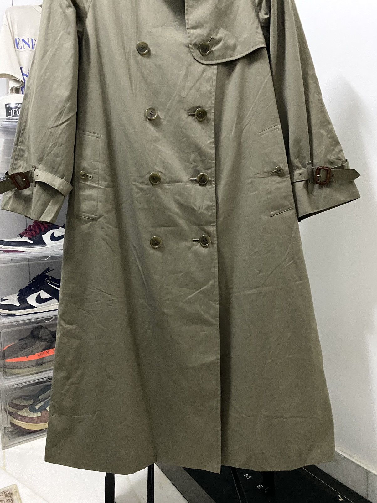 Burberry Vintage Burberrys Nova Check Trench Coat Size L / US 10 / IT 46 - 6 Thumbnail