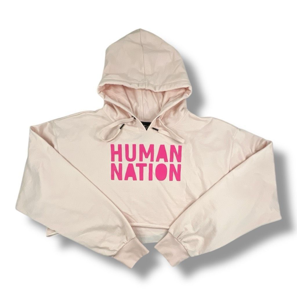 Other Human Nation Cropped Pink Smiley Face Hoodie Size Extra Extr Size XXL / US 16-18 / IT 52-54 - 1 Thumbnail