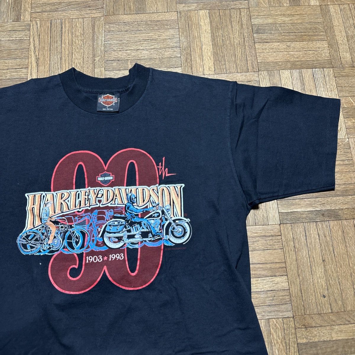 Vintage Vintage Harley Davidson 90th Anniversary tee Size US L / EU 52-54 / 3 - 3 Thumbnail