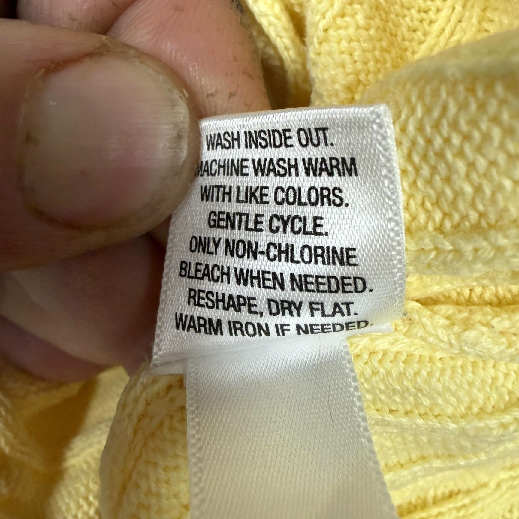 Croft & Barrow Croft & Barrow Sweater Womens S Yellow Cable Knit V-Neck Preppy Pastel Cozy Knit Pullover Casual Size S / US 4 / IT 40 - 7 Thumbnail