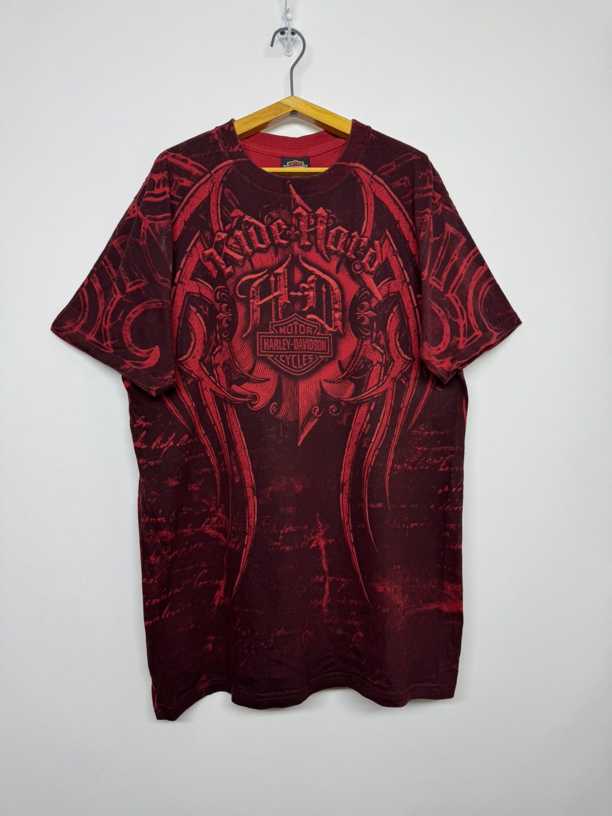 Harley Davidson Sickest Vintage Y2k Rare Harley Davidson All Print T-Shirt Size US L / EU 52-54 / 3 - 6 Thumbnail
