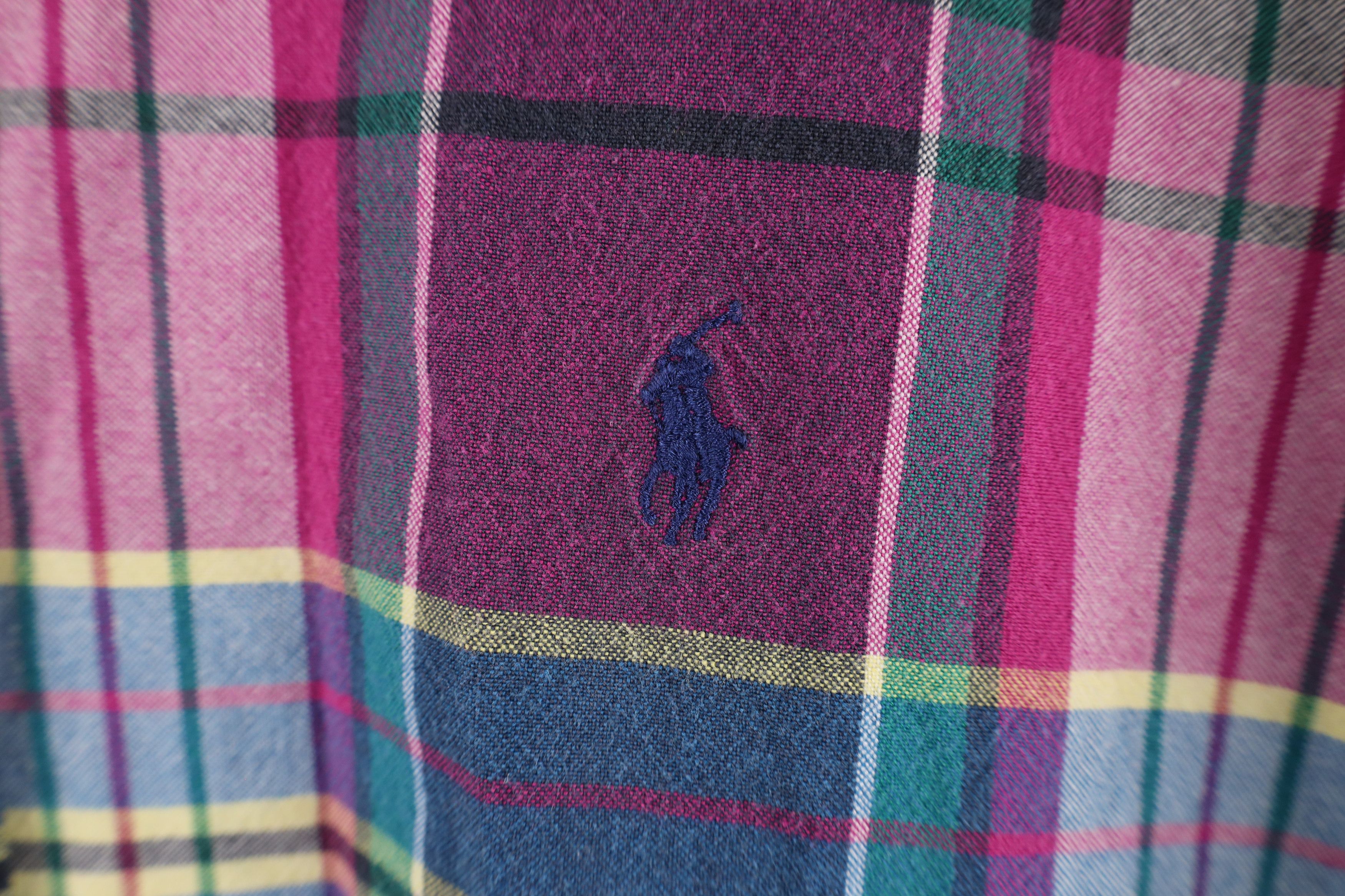 Polo Ralph Lauren Vintage 90s Ralph Lauren Plaid Short Sleeve Button Shirt Size US L / EU 52-54 / 3 - 4 Thumbnail