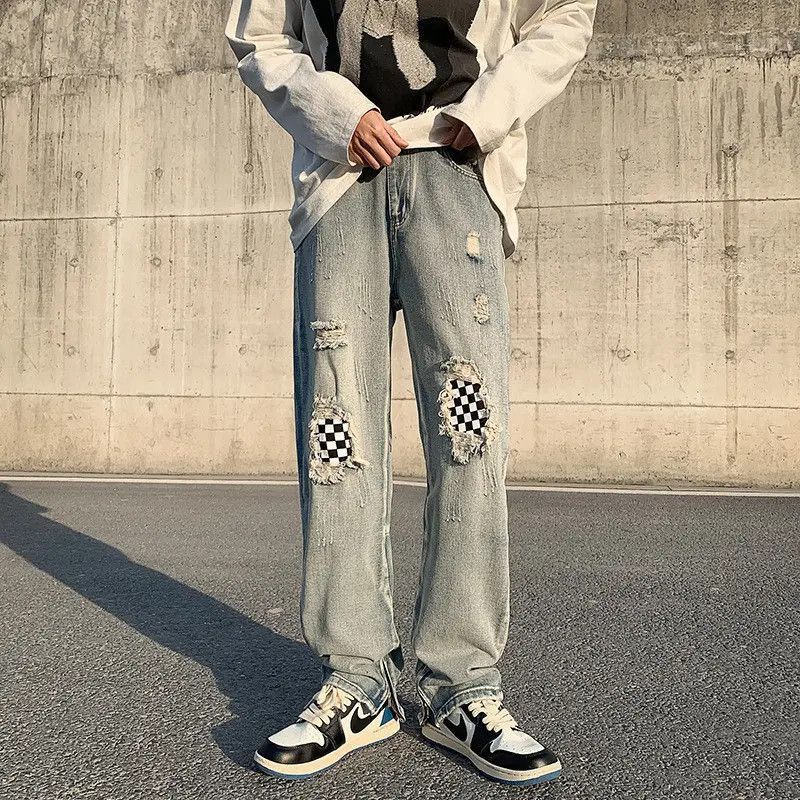 Japanese Brand Loose wide leg high street ripped jeans Size US 32 / EU 48 - 5 Thumbnail