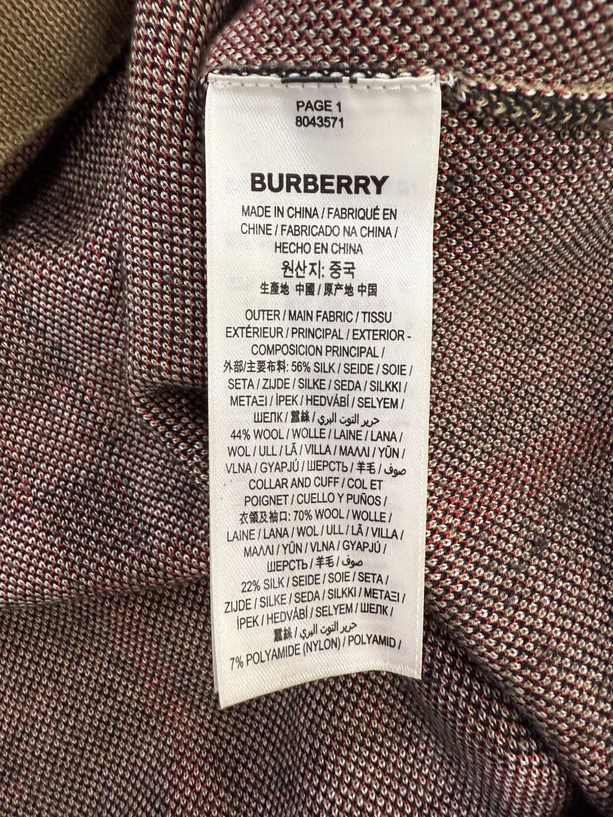 Burberry Burberry Check T-Shirt Size US XL / EU 56 / 4 - 8 Thumbnail