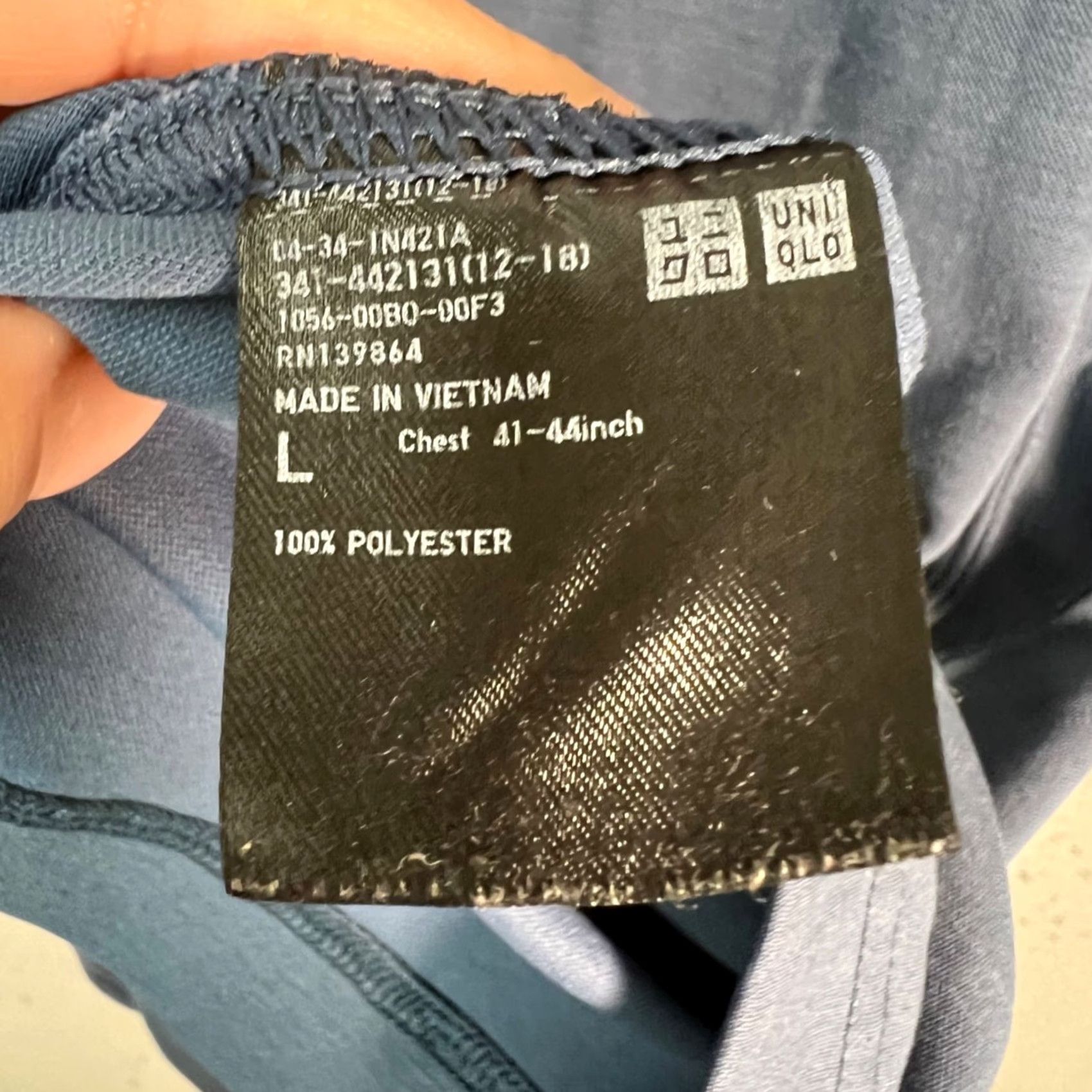 Uniqlo Uniqlo Mens L Dry Ex Navy Blue Performance T Shirt Athletic Shirt Crew Neck Short Sleeve Blue Logo Made in USA Size US L / EU 52-54 / 3 - 4 Thumbnail
