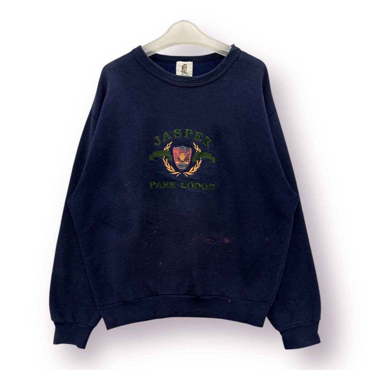 Japanese Brand 🔥 Vintage Distressed Blue Jasper Park Lodge Sweatshirt Size US M / EU 48-50 / 2 - 1 Thumbnail