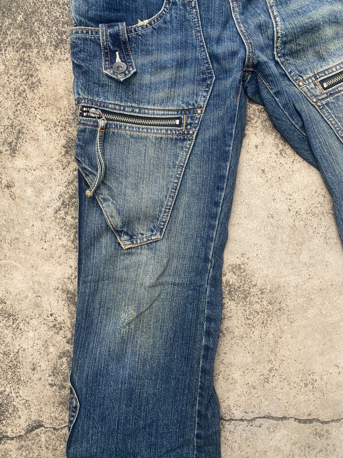 If Six Was Nine × Japanese Brand Flare Jeans Bison Double Knee Multipocket Size US 31 - 7 Thumbnail