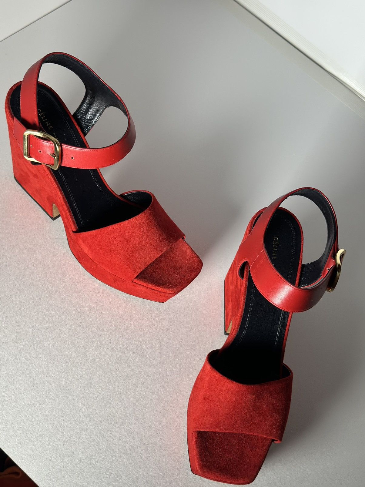 Celine Celine sandals women red 🔥 38.5 s Size US 8.5 / IT 38.5 - 20 Thumbnail