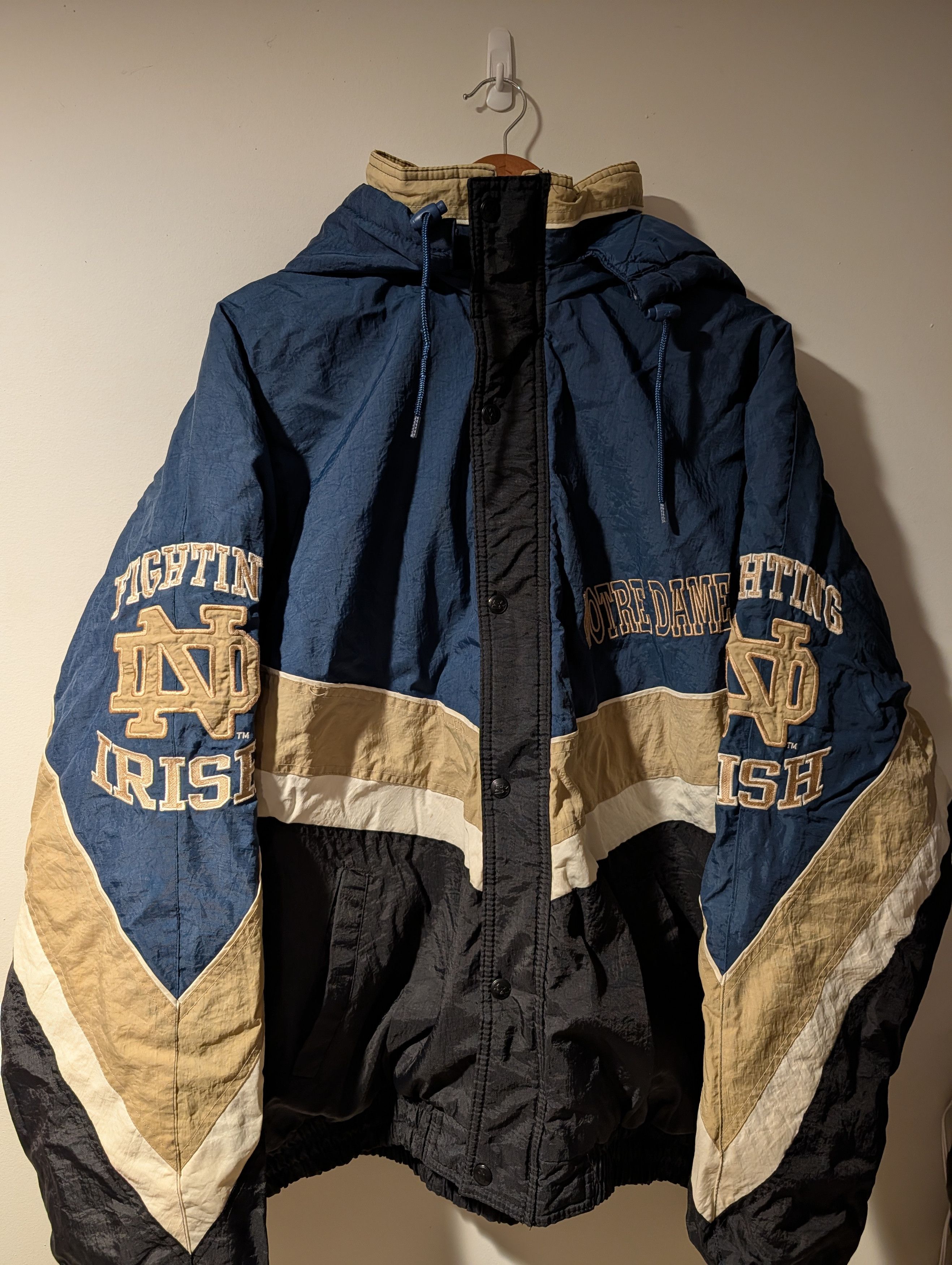 Starter Vintage 90s Notre Dame Fighting Irish Starter Puffer Jacket Size US XXL / EU 58 / 5 - 1 Thumbnail