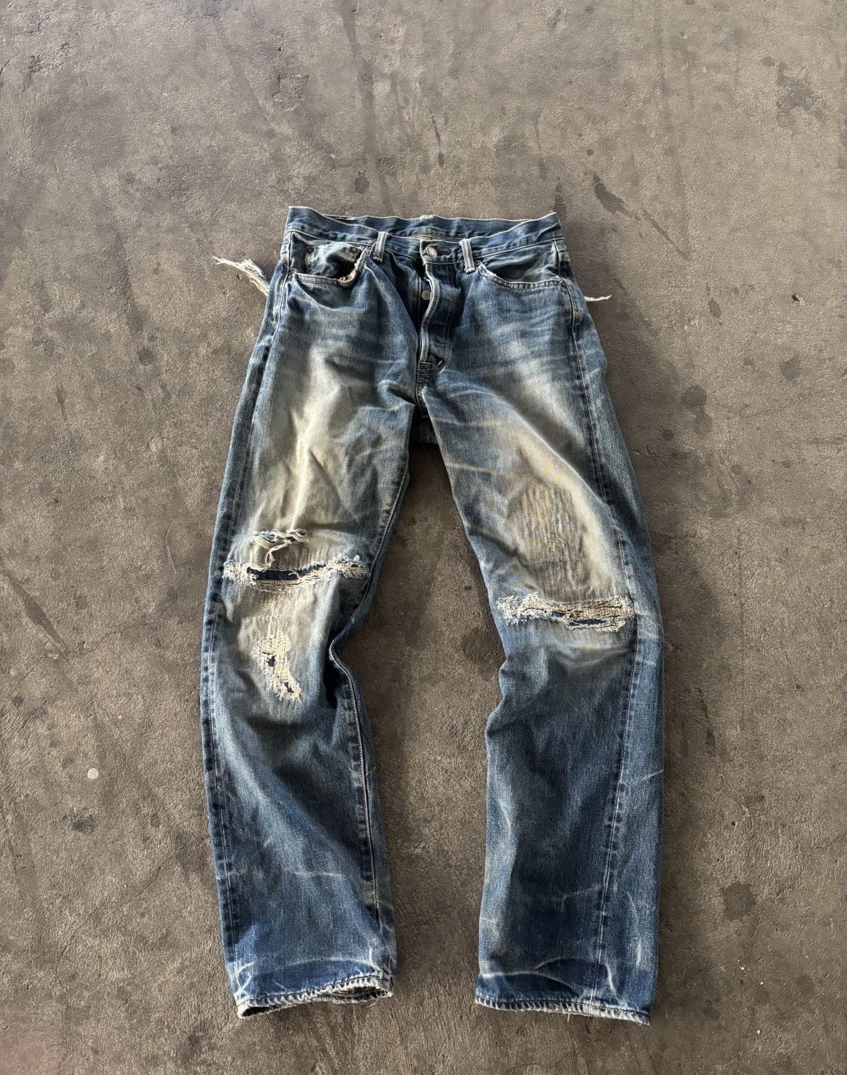 OMNIGOD Vintage Omnigod distressed selvedge denim Size US 33 - 1 Thumbnail