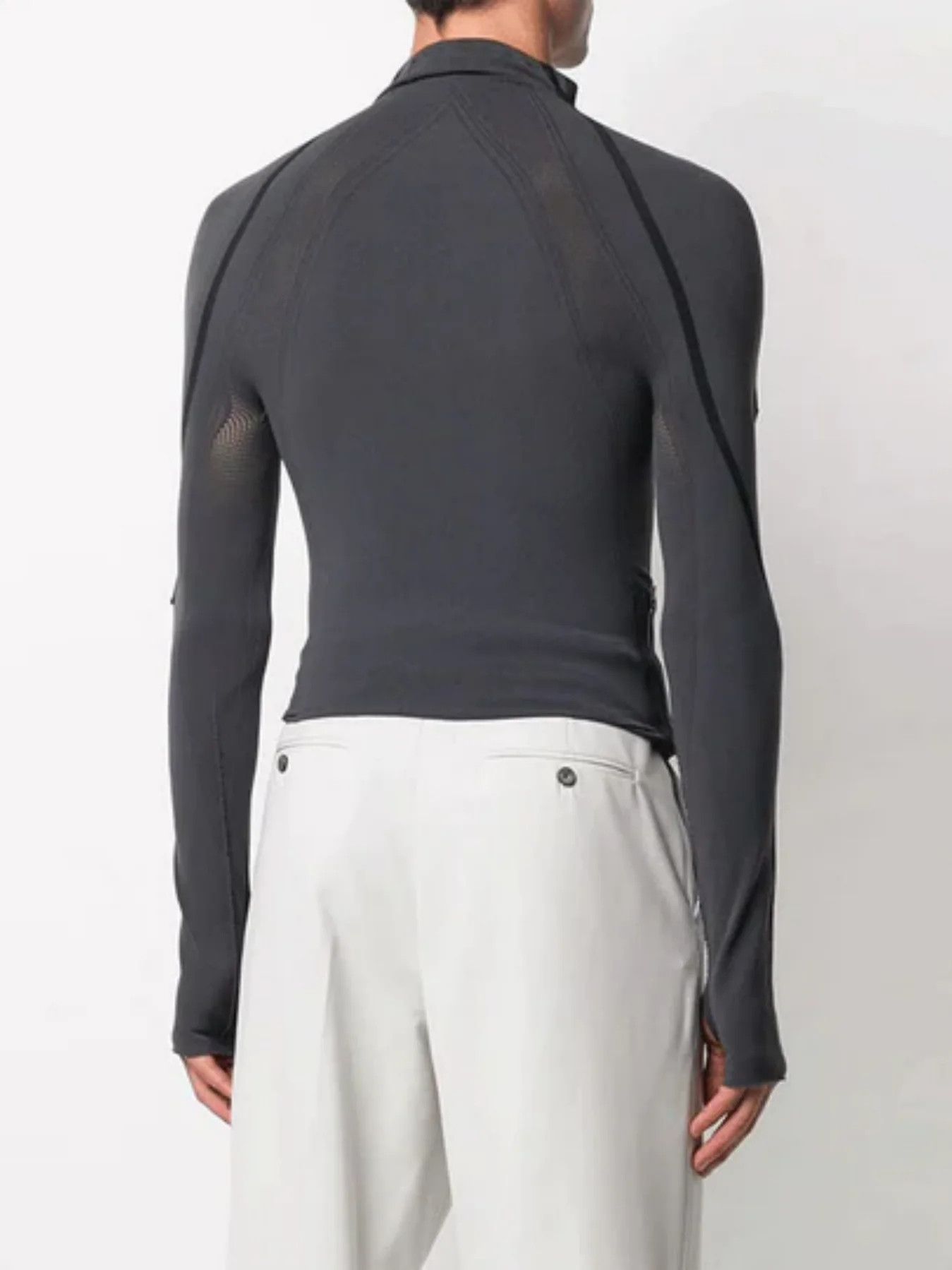 Off-White o1gr1nt0425 Seamless Active Fit Mockneck Top in Grey Size US M / EU 48-50 / 2 - 2 Thumbnail