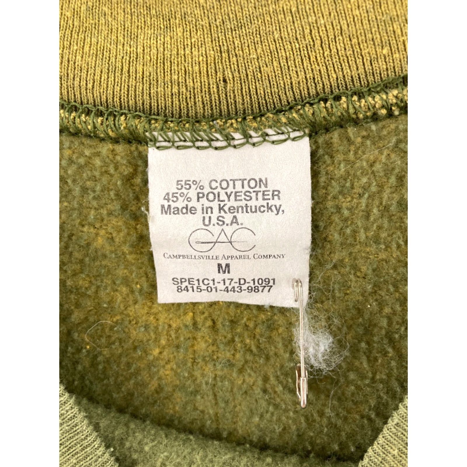 CO VINTAGE USMC Military Crewneck Sweater Green Campbellsville Apparel CO USA Made Size US M / EU 48-50 / 2 - 6 Thumbnail