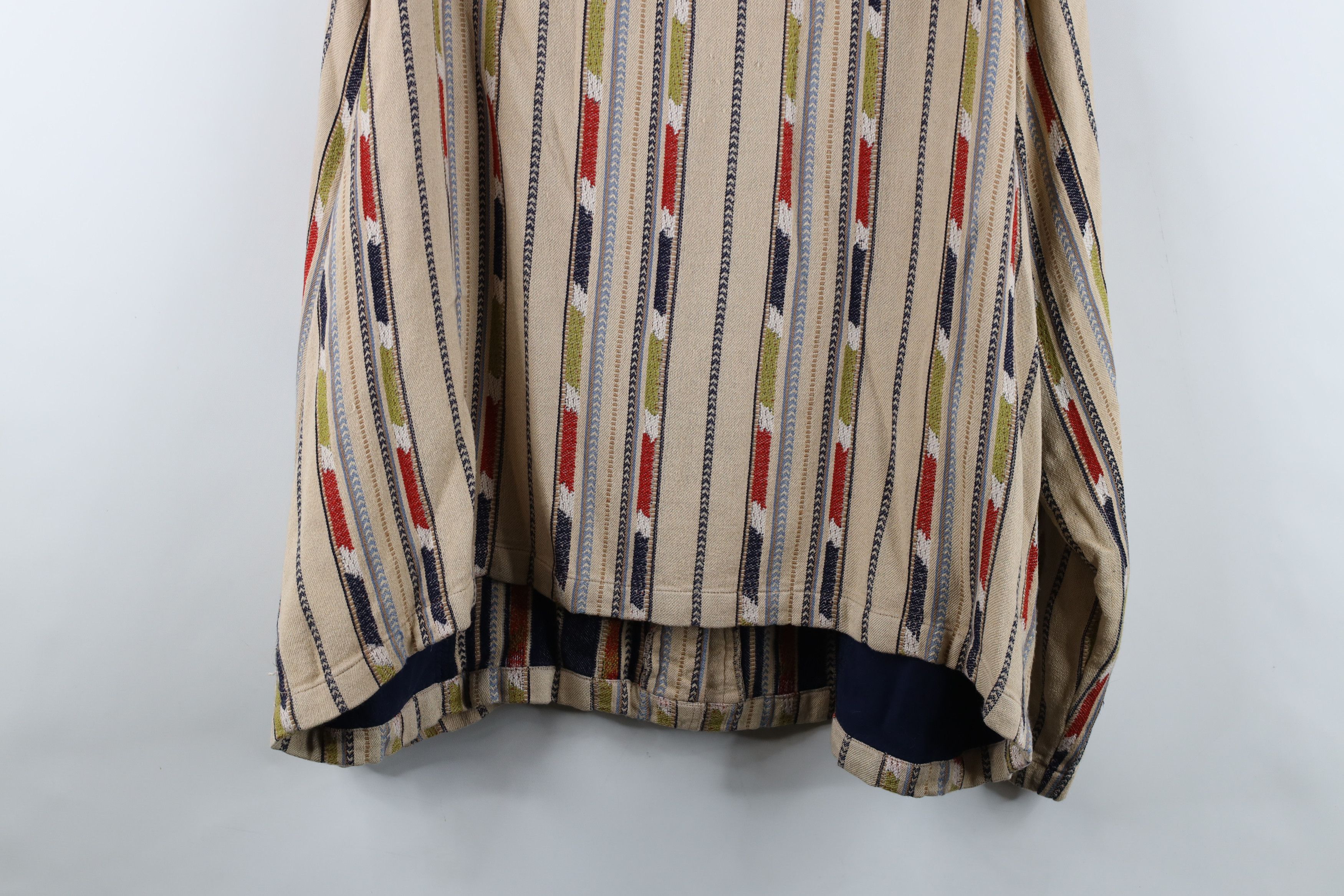 Vintage Vintage 90s Streetwear Striped Knit Button Shirt Jacket Size 4XL / US 24-26 - 15 Thumbnail