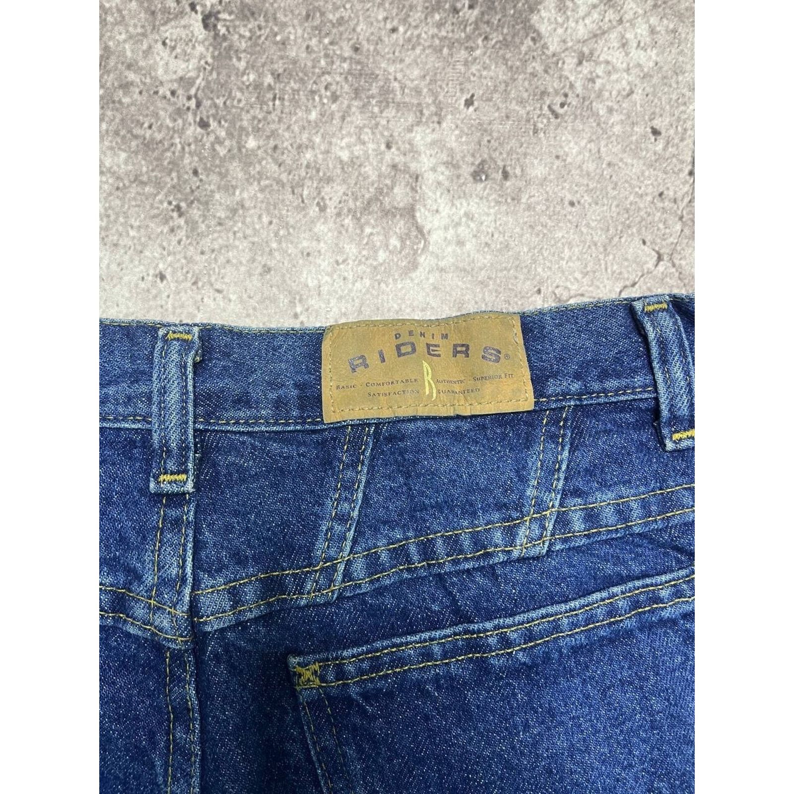Japanese Brand Vintage Riders High Waist Straight Leg Jeans Blue 90s Style Size 32" / US 10 / IT 46 - 4 Thumbnail