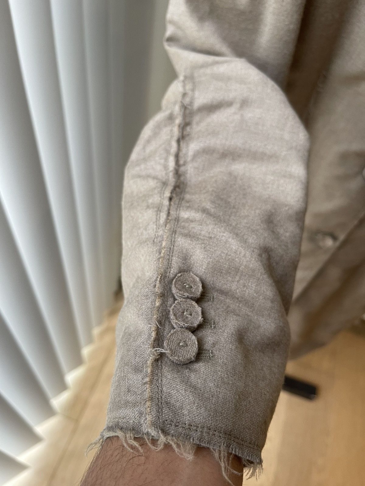 Maison Margiela Maison Martin Margiela FW04 Beige Wool Overlay Long Coat Size US XS / EU 42 / 0 - 11 Thumbnail