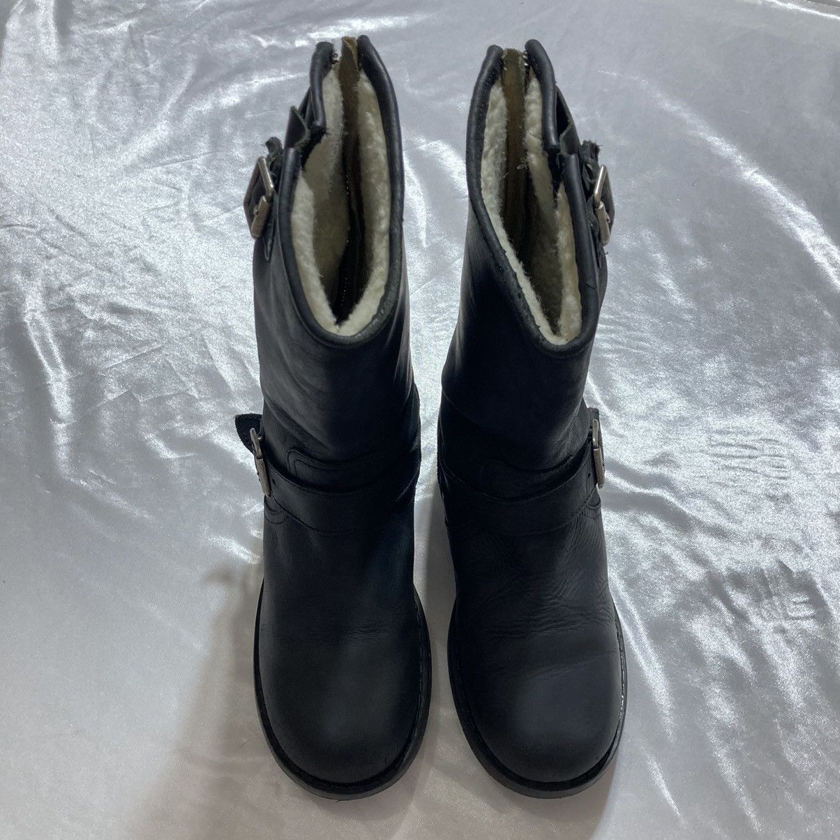 Dirk Bikkembergs JOHNNY BULLS - Western Leather Biker Boots Bondage Zip Back Size US 5 / EU 37 - 5 Thumbnail