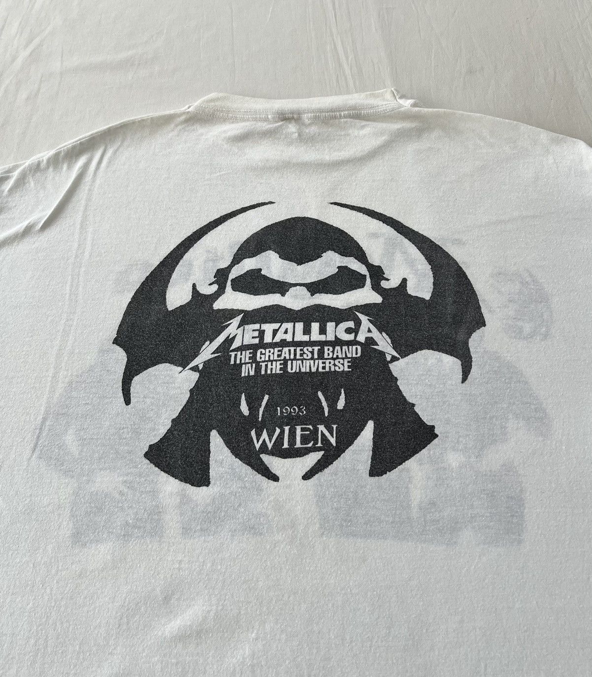 Band Tees Vintage 1993 Metallica Wien Rock Band White T-shirt Size US XL / EU 56 / 4 - 14 Thumbnail