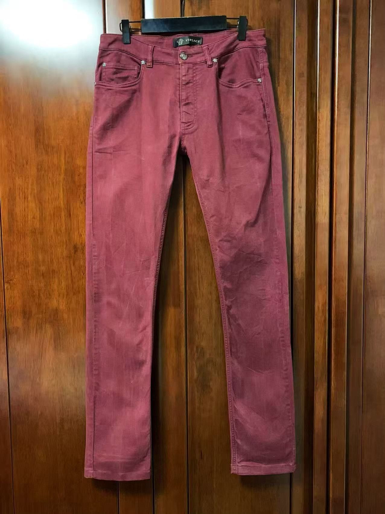 Japanese Brand Versace Red Jeans Size US 31 - 1 Thumbnail