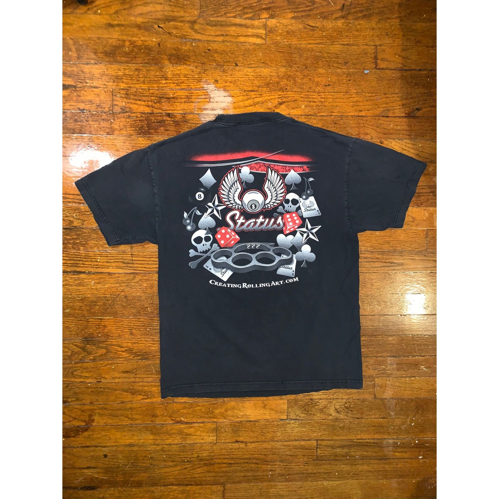 Other Y2K Status Graphic T Shirt L Dice Skull Casino Streetwear Size US L / EU 52-54 / 3 - 3 Thumbnail