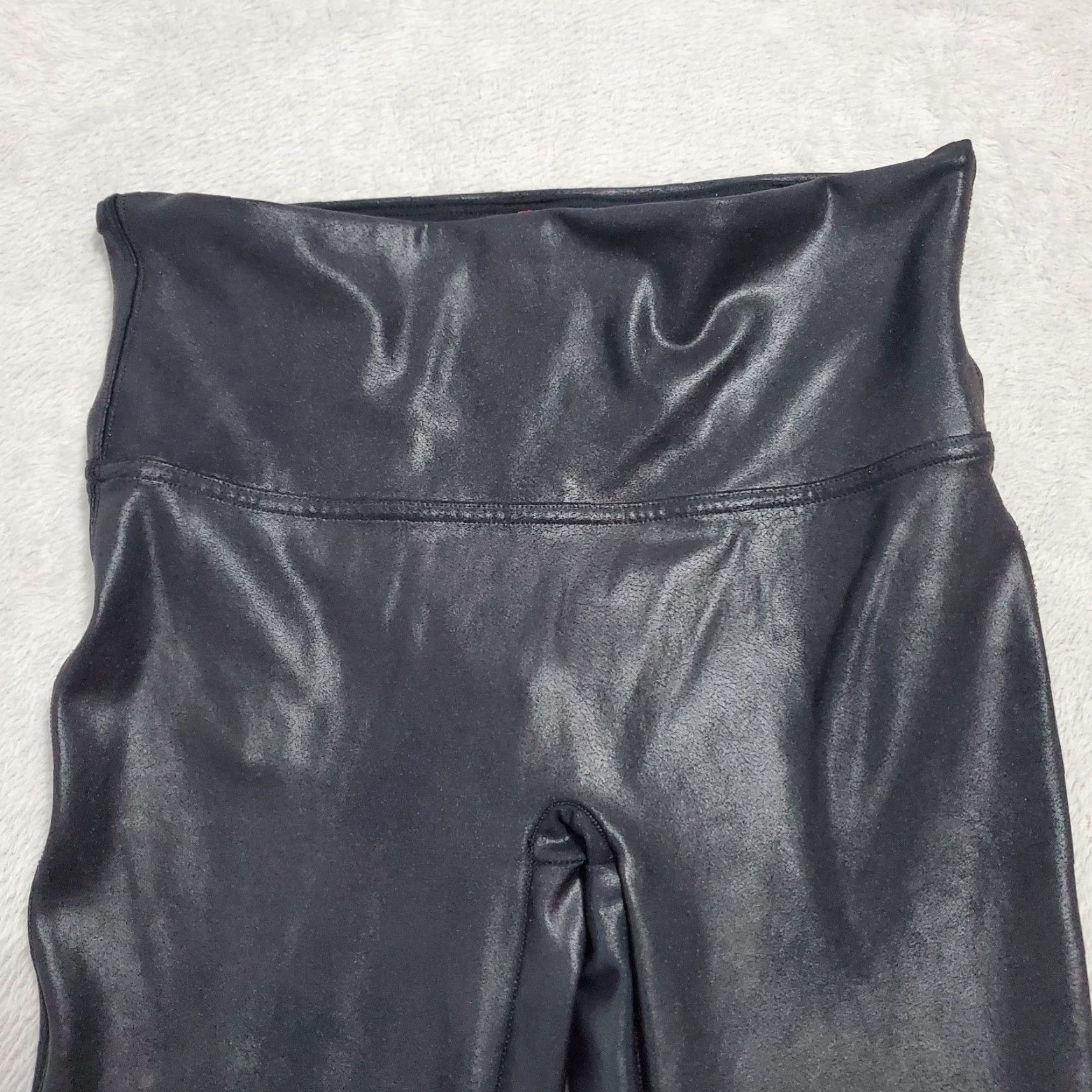 Spanx Spanx Leggings Women Hi Rise Black Faux Leather Pull On Ankle Stretch Size M Size 32" / US 10 / IT 46 - 4 Thumbnail