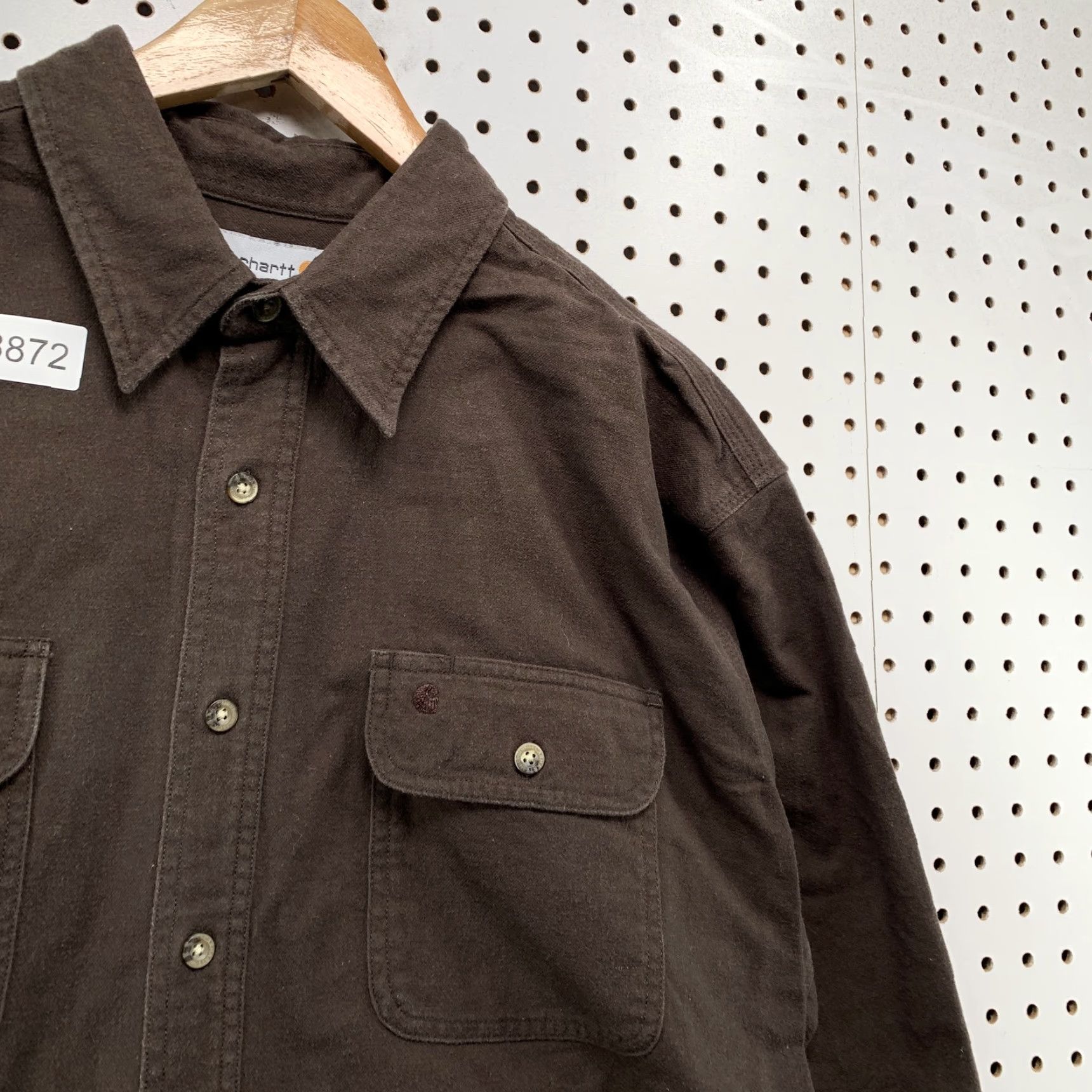 Carhartt Carhartt Heavyweight Shirt Mens XLT XL Tall Brown Canvas Button-Up Workwear Outdoor Mens Size US XL / EU 56 / 4 - 7 Thumbnail